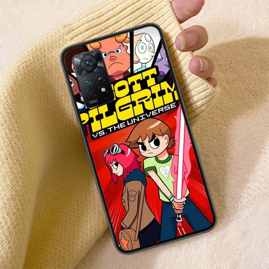 Scott Pilgrim Anime Phone Case For Redmi Note 13 14 15 Pro Plus 12 13C 12C 15C 9 10 10C 9T 9C 9A TPU Soft Cover Clear Cell Cases