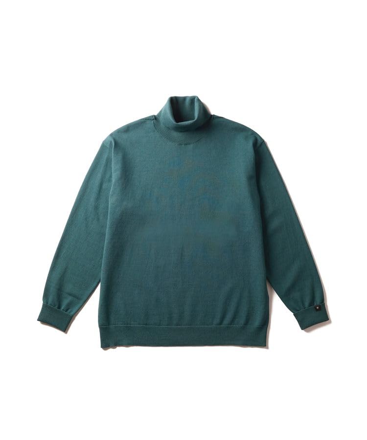 Snow Peak Washable Wool Turtleneck Knit Knit and Sew Long Sleeve for Men and Size S KN-25AU002 Sweater/Cut T-Shirt Women, Green,