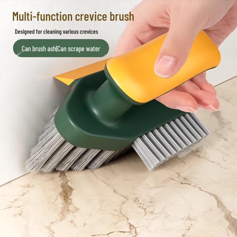 Multi-Purpose Crevice & Corner Brush for Bathroom, Toilet, and Floor with Hard Bristles for Grout Stain Removal