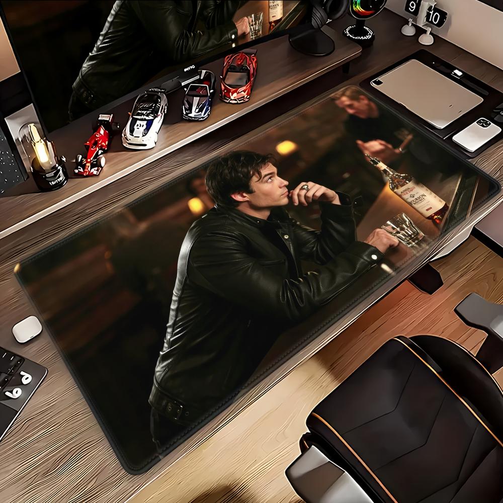 Damon Salvatore Vampire Diaries MousePad Nonslip LockEdge PC Laptop Accessories Rubber Office Keyboard Game XXL DeskMat HYBXAXC