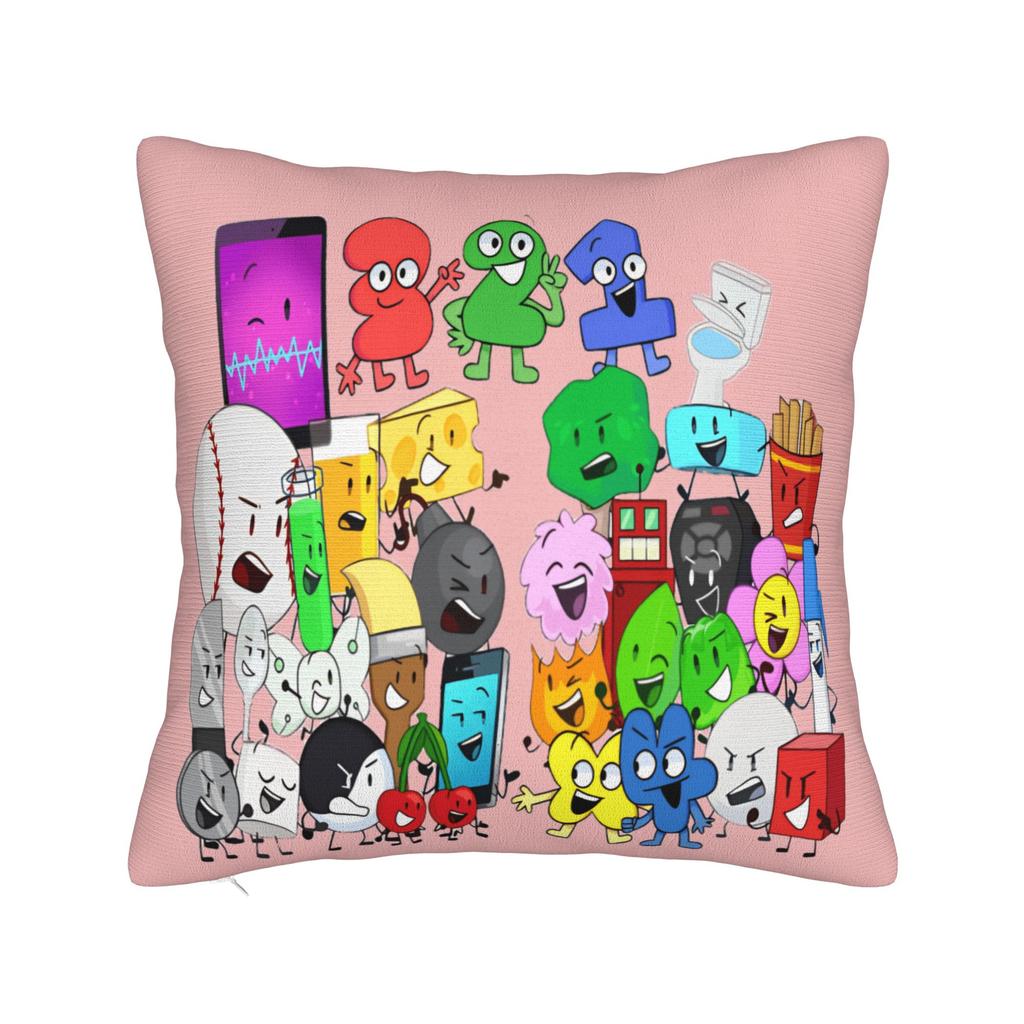 BFDI Cartoon Pillow Cover  Kawaii Pillow Case For Sofa Home Decoration Soft Pillowcases Gift