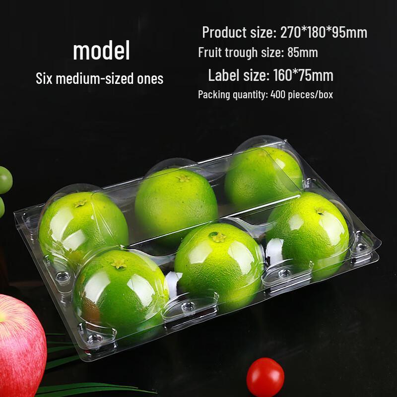 Qie'e Tuantuan Disposable Clear Plastic Divided Fruit Containers