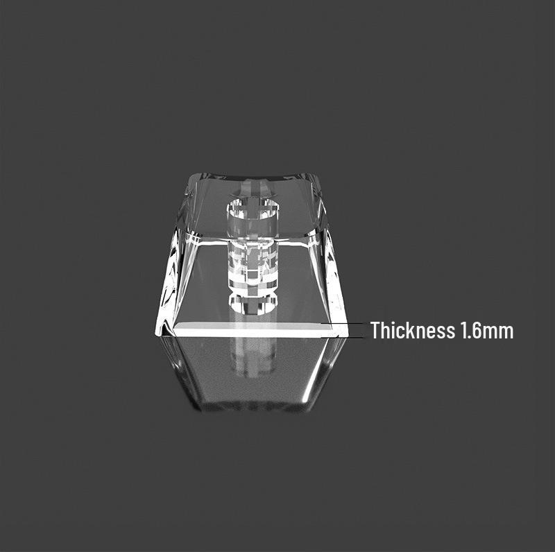 R1 PC-Material Transparente Tastenkappen mit R4-Höhe & R2 Kreuz-Chrysanthemen-Design für Mechanische Tastatur