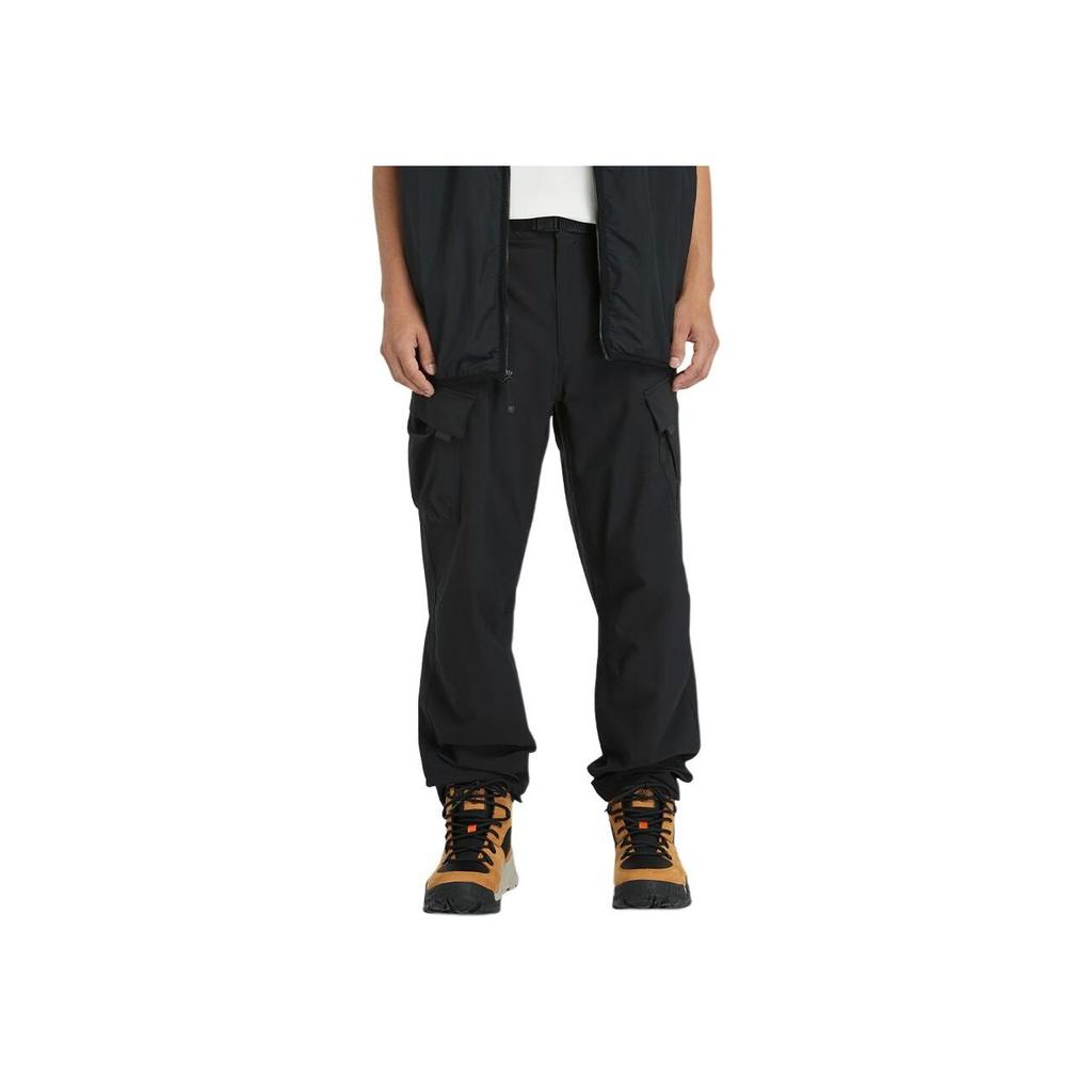 Timberland SS24 Solid Color Outdoor Sports Elastic Quick-Dry Cargo Pants Men Pants Black A6VBT-001