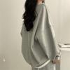 Women's Casual Two-in-One Sweatshirt, Loose Korean Style Solid Color Fleece Top, All-Match Spring Autumn Outerwear