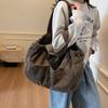 Women's Large Capacity Corduroy Handbag Drawstring Shoulder Bag Tote Bag