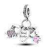 Copper Boys And Girls Lovers Pendants Charm For Genuine Bracelets Charms Bead Necklaces DoItYourself Female Jewellery