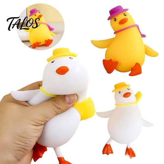 TPR Duck Toy Cartoon Stress Relief Toy, Squeezable Fidget Soft Decompression Stretch Sensory for Hand Exercise Relaxation