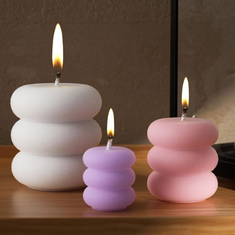 Silicone Mold for Candle Making 3D Round Resin Crafting Moulds Silicone Texture Suitable for Aesthetic Room Decors
