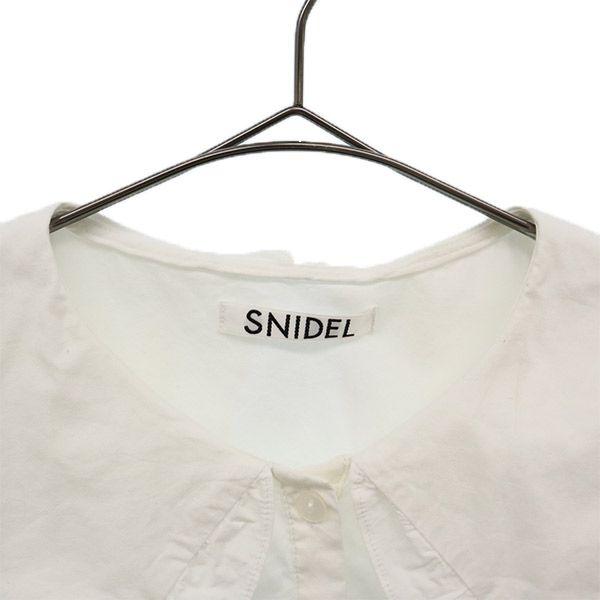 SNIDEL 21ss bluzka z rękawem 7/8, duży kołnierz, bufiaste rękawy F SWFB211192 Damska Używana