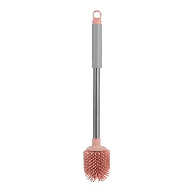Silicone Toilet Brush Household Sponge Long Handle No Dead Corners Toilet Brush Bathroom Hanging Cleaning Brush