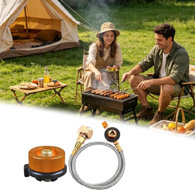 Split Type Furnaces Convert Converter Connectors Aluminum Alloy Adapter Outdoor Camping Gas Stove Adaptor Extension Tube