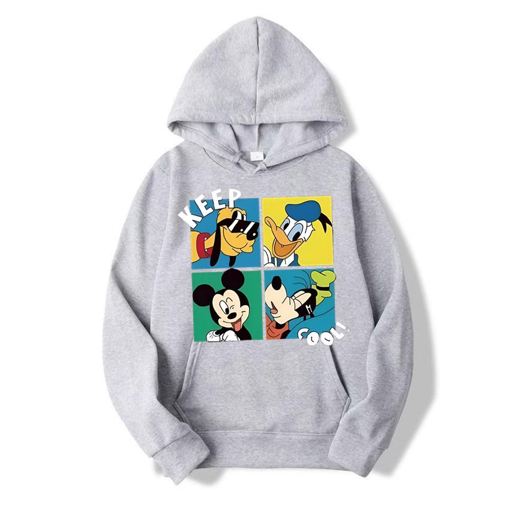 Disney Mickey Hoodies Women Cool Cartoon Graphic Sweatshirts Funny Hoody Hip Pop Streetwear Tops Hoodie Casual Girl Boy Clothes