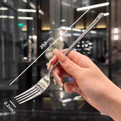 ZISIZ 304 Stainless Steel Korean Style Dinner Fork Set
