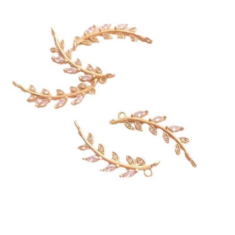 14K Gold-Filled Color-Preserving Zircon Twig Pendant Choker Necklace with Jump Rings - Handmade DIY Jewelry.
