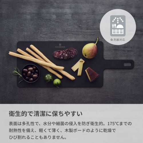 VICTORINOX Epicurean Handy Series Small Cutting Board, Dishwasher Safe, Heat Resistant, Camping, Made In the USA, Black, 7.4131.3