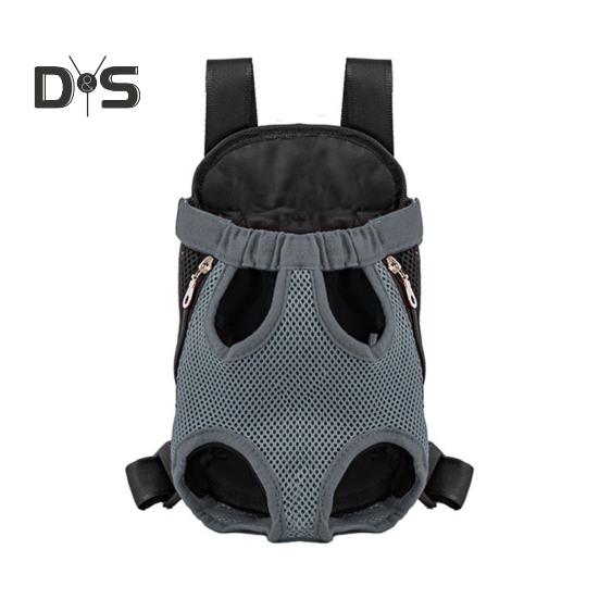 

Рюкзак-переноска для домашних животных, регулируемая переноска для домашних животных спереди для пеших прогулок и верховой езды, переносная дорожная сумка для кошек и маленьких собак M серый