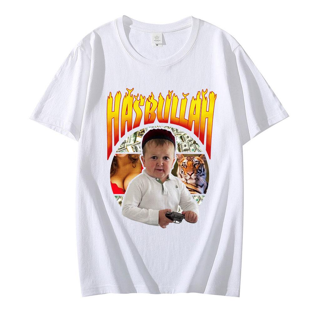 Funny Hasbulla Fighting Meme Tshirt Fan Gift Mini Khabib Blogger Tops Men Women Summer Fashion Casual Tee Ropa Hombre Camisetas S