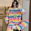 Autumn Winter Warm Flannel Women Pyjamas Sets Thicken Coral Velvet Long Sleeve Cute Cartoon Sleepwear Women's Flannel Pajamas Set for Youth Girl