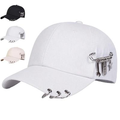 Unisex  Iron Ring Baseball Caps Outdoor Adjustable Spring And Autumn Casual Sunscreen Hat