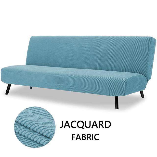 Sofa Bed Cover Polar Fleece Fabric For Living Room Couch Cover Stretch Slipcovers Elastic Stretch Armless Sofa Bed Case