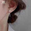 999 Sterling Silver Fox Ear Thread High-End Tassel Dangle Earrings for Women