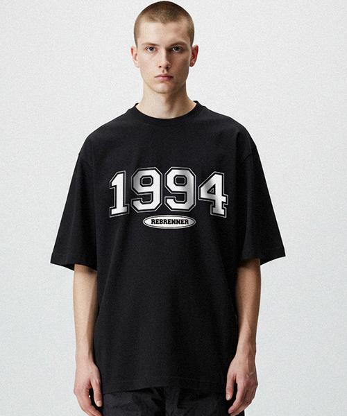 REBRENNER Oversized Cool Cotton 1994 Short Sleeve T-Shirt Black White