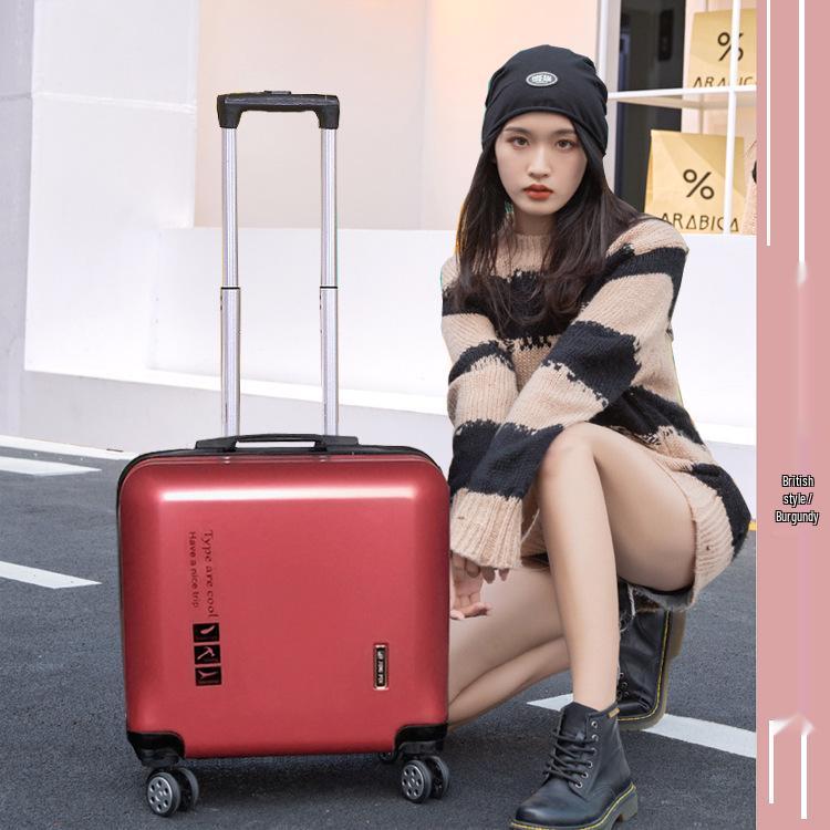 18" Carry-on Travel Suitcase with Universal Wheels and Lock, Sturdy Trolley Case for Students, 20" Version Available