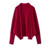 Women's V-neck Cashmere Cardigan: Cozy Batwing Sleeve, Thick Shawl Knitwear for Autumn & Winter