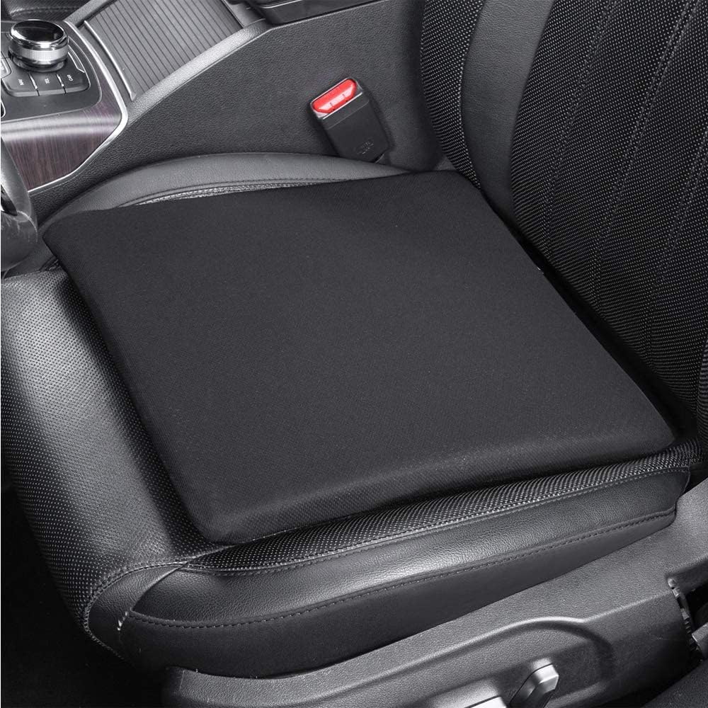 Amazon Basics Memory Foam Seat Cushion, Square, 37.6 X 38.1 X 3.16 Cm, Black