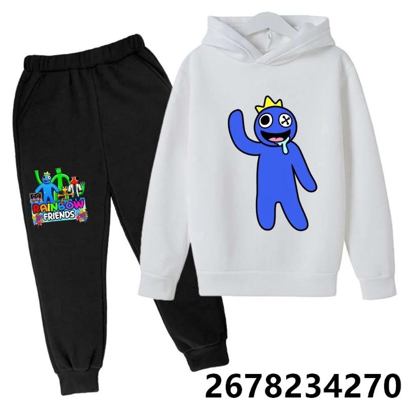Kids Pullover Hoodie Sets Sweatshirt Boys Girls Anime Tops Kawaii Outwear Sudadera Children Clothes Game Rainbow Friends Hoodies