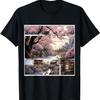 Eternal Arboreal Beauty A Comic Landscape of Cherry Blossoms T-Shirt