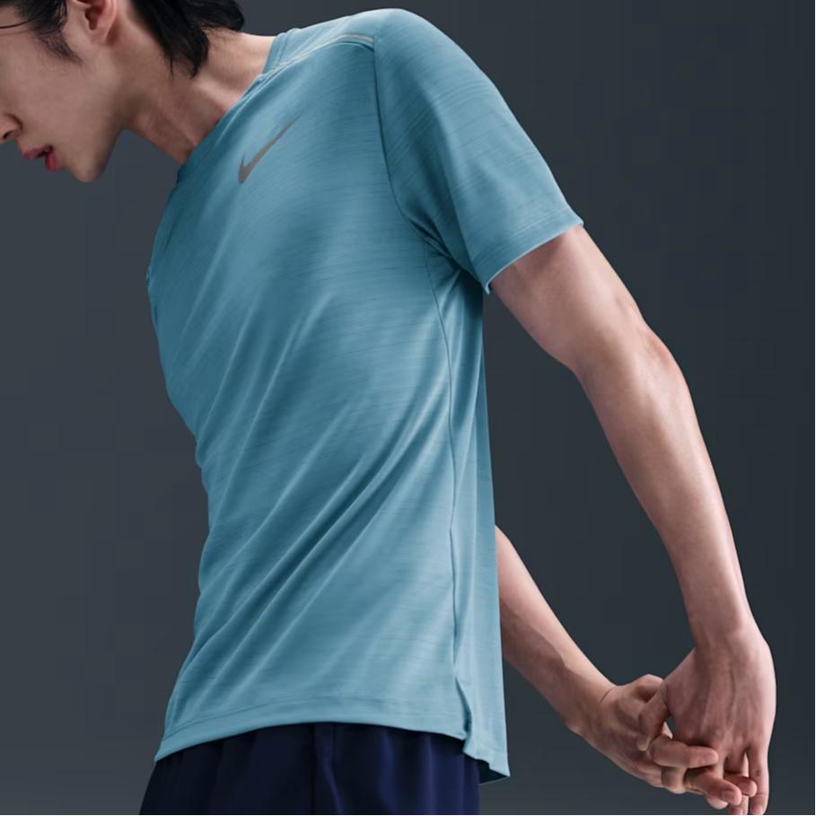 Nike DRI FIT MILER T-Shirt Herren Denim Blau Türkis AJ7566-464
