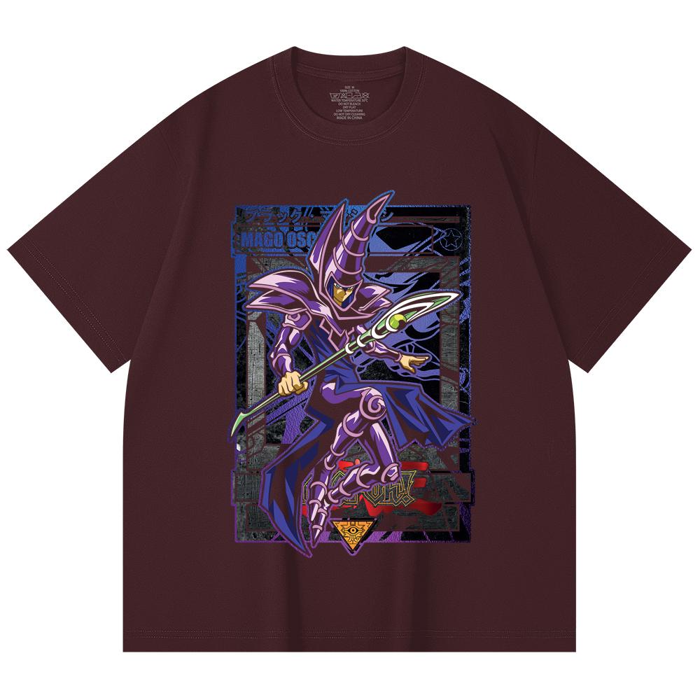 

230 Gsm 100% Cotton Yu-Gi-Oh V5 Mago Oscuro Print Unisex Heavy Cotton T Shirt 2XL