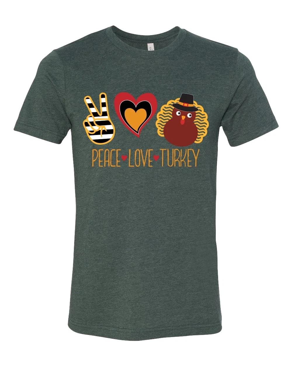 

Peace Love Turkey Unisex Short Sleeve T-Shirt 2XL