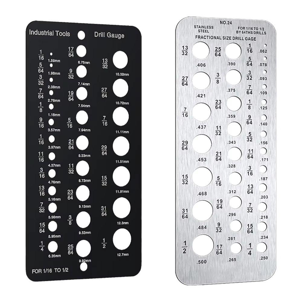 29 Holes Drill Bit Gauge Multifunctional Caliper Gauge Screw Gauge Card  Drill Template Gauging