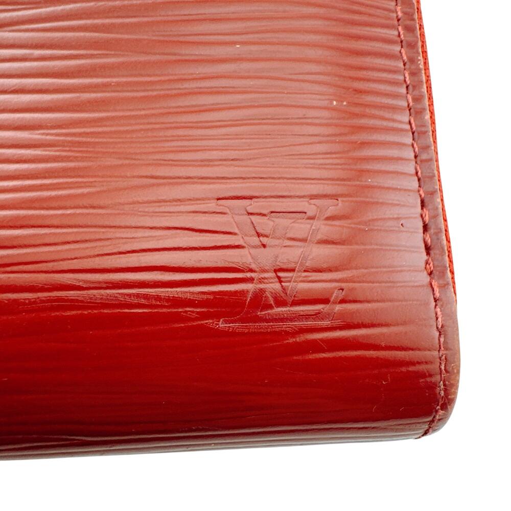 LOUIS VUITTON M6015M Card Case Epi leather Zip around purse Coin case Red leather Used