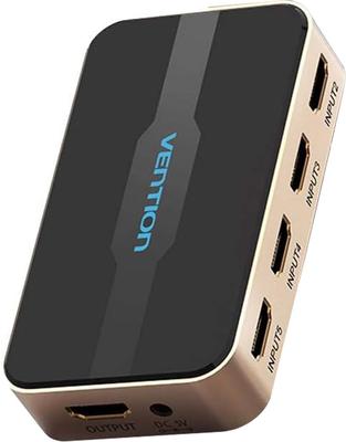 VENTION HDMI Distributor Selector 5 Input 1 Output 4K Converter Multiple Devices Easy Switching Conversion Switcher