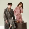 2025 Autumn and Winter Thickened Morning Robe Men's Nightgown Women's Extended Bathrobe Couple Pajamas