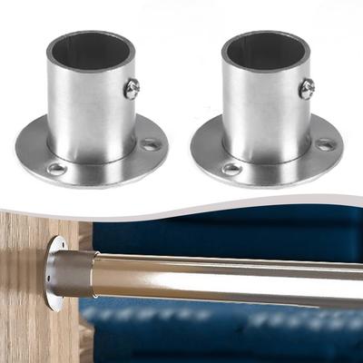 Koncovky na šatníkovú tyč 2ks Držiak z nehrdzavejúcej ocele na organizovanie