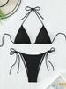 Seestern-Anhänger Dreieckskörbchen Sexy Zweiteiler Krawatten-Bikini-Set Elegant