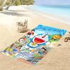 Blue Cat Anime Print Beach Towel, Large Soft Quick Dry Towel for Beach Camping Swimming
