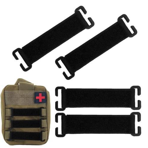 Patch Display Holder with 4 Soft Patch Strips, Portable Molle Attachment, Multifunctional Molle Patch Display Strip, Badge Backpack Molle System Acces