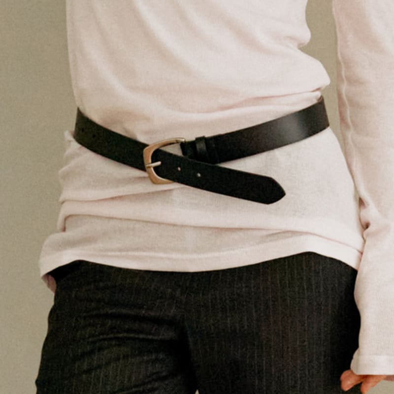 

Маска BL008 Повседневный кожаный ремень Черный Buckle_Vintage Silver_Strap_Black_L