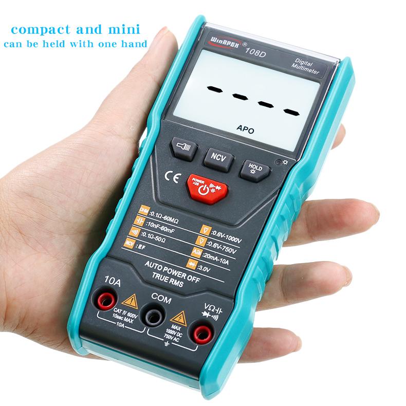 WinAPEX Mini Universal Meter 108D Fully Automatic Digital High-Precision Compact Multimeter Capacitance Meter
