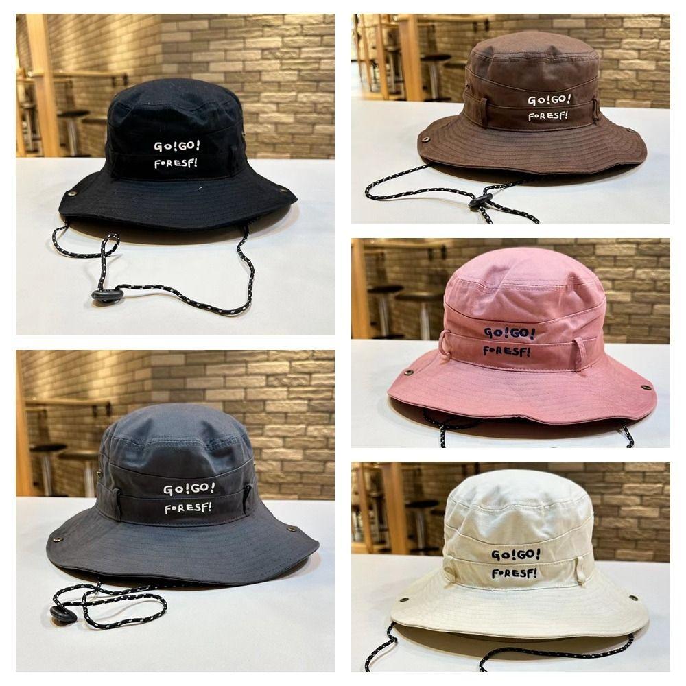 Big Brim Bucket Hat Y2K Sun Protection Hat Fashion Fisherman Hat  Hiking
