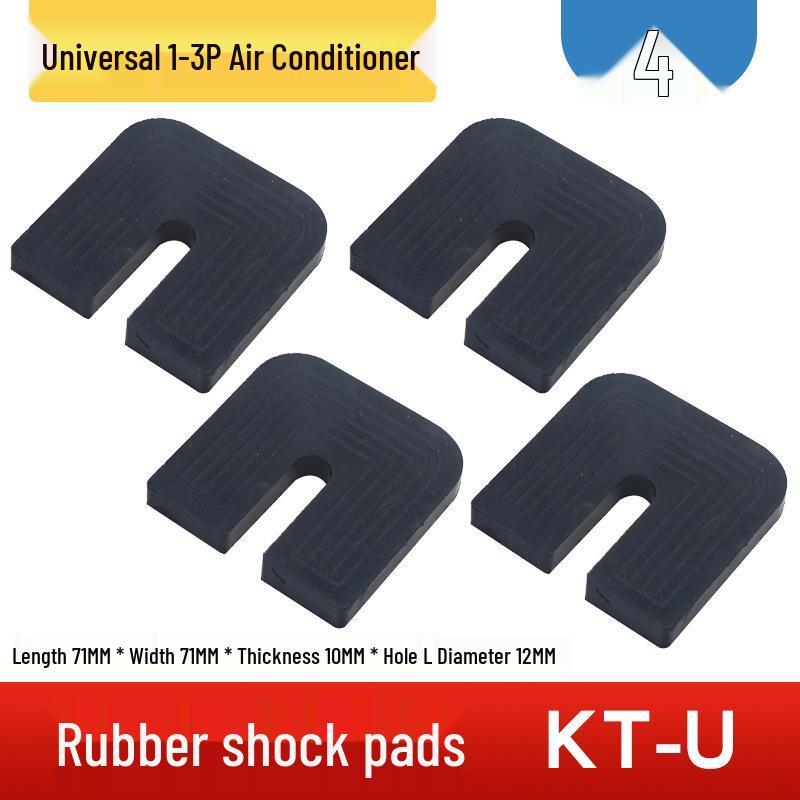 Shock Absorbing Rubber Foot Pad for Air Conditioner Outdoor Unit, Anti-slip & Heightened