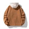 Giacca Baseball in Velluto a Coste Giacca Uomo Autunno Inverno Larga Pile Ispessita Casual Giacca con Bavero Abbigliamento Uomo