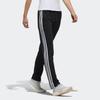 Adidas Three Stripe Simple Lace-Up Casual Mid-Rise Sports Pants Women Pants Black DT2408