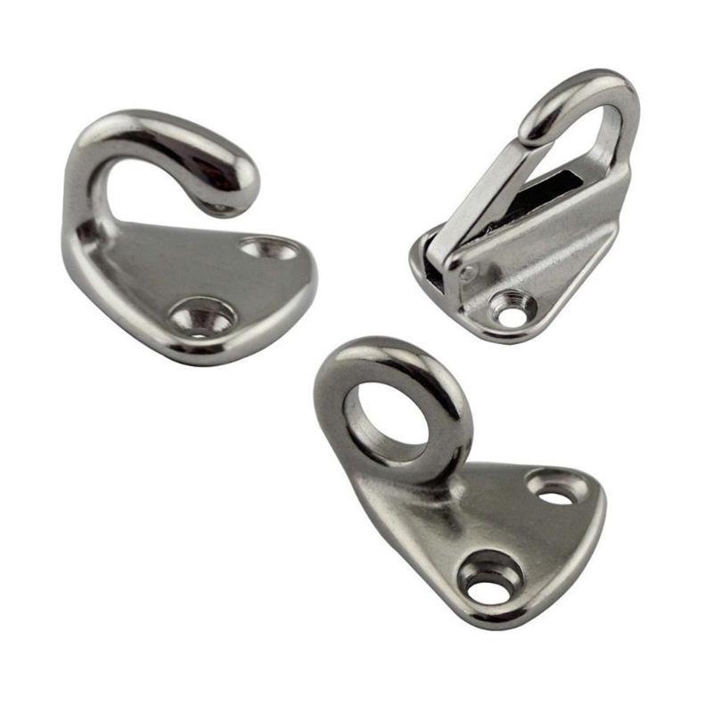 Upgraded Hook Marine Grade 316 Stainless Steel Spring Hook Boat Ship Hardware Quick Fixing 5-piece/set